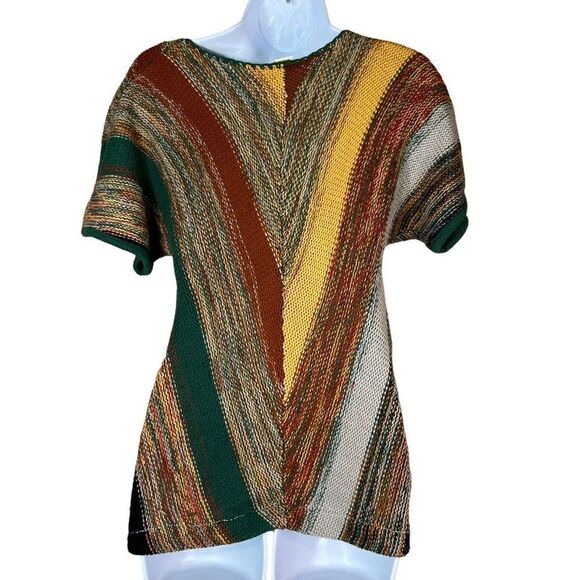 ‎Vintage Skiva knit shirt sleeve Top Size Large - Picture 5 of 8